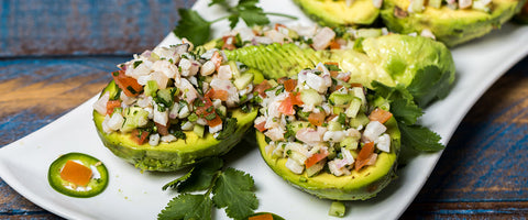 Ceviche Stuffed Avocado