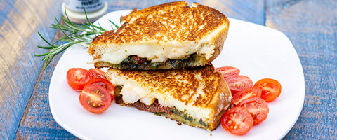 Shrimp Pesto Grilled Cheese Sandwich